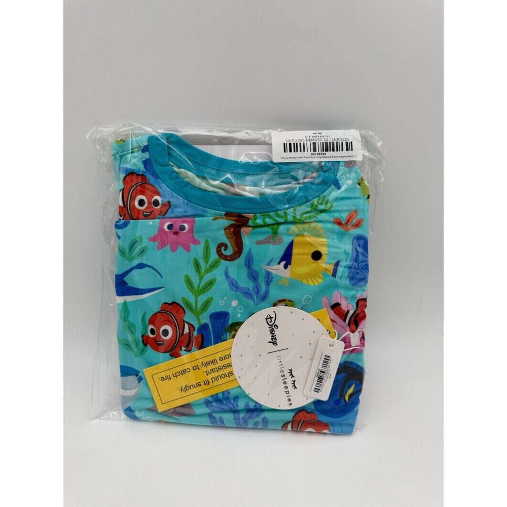 NEW Little Sleepies Disney Finding Nemo’s Reef Tropical Bamboo Pajama PJ Set 3T